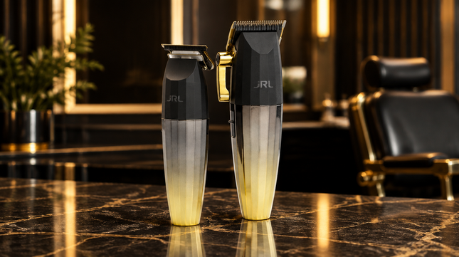 JRL FreshFade 2020 Gold Clipper en Trimmer in luxe barbershop sfeer