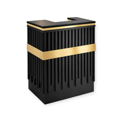 Dita Luxe Receptiebalie - Mat Zwart - 80cm Breed