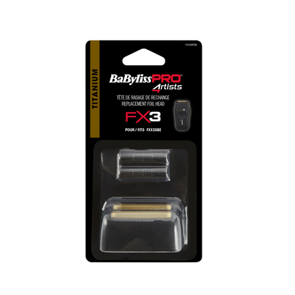 Babyliss Pro FX3 SHAVER-FOIL 2CUT HEADS-BLACK