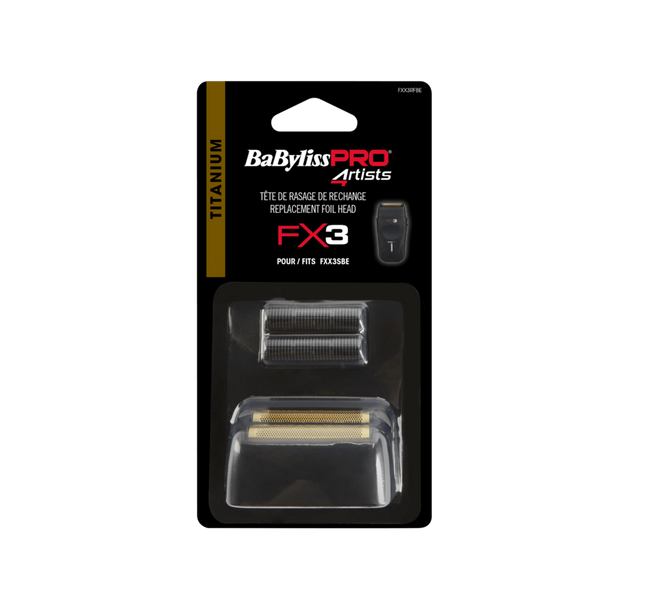 Babyliss Pro FX3 SHAVER-FOIL 2CUT HEADS-BLACK