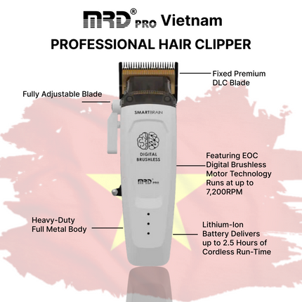 MRD Pro Smart Brain Saber Hair Clipper - Tondeuse White