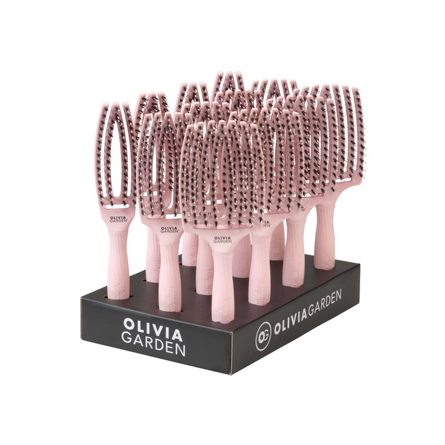 Olivia Garden Vingerborstelset Pastelroze - Display 12 stuks