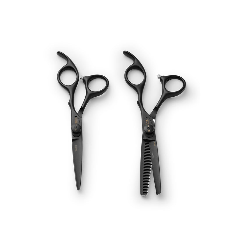 Olivia Garden Set Xtreme Mat black Kappersschaar 5.75 & Uitdunschaar 6.0 inch
