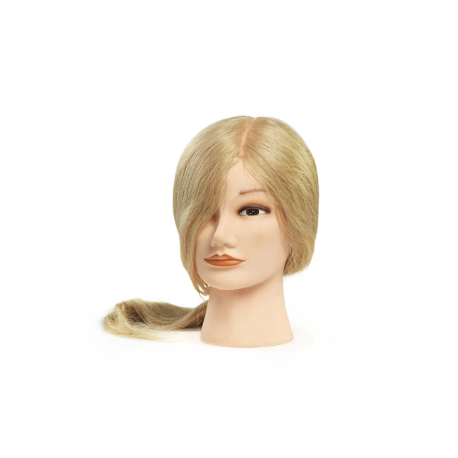 Oefenhoofd Ester 100% echt haar blond 45/50 cm
