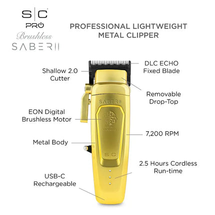SC Stylecraft Saber 2.0 Pro Gold Clipper