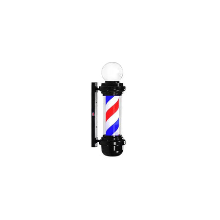 Dita Barber Pole 98cm Zwart LED – Draaiende Kapperspaal Barbershop Sign