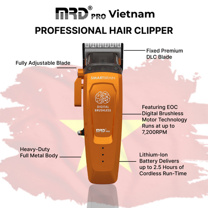 MRD Pro Smart Brain Saber Hair Clipper - Tondeuse Orange