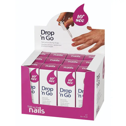 SIBEL Nageldroger Drop N'Go 15ml Display 12 stuks