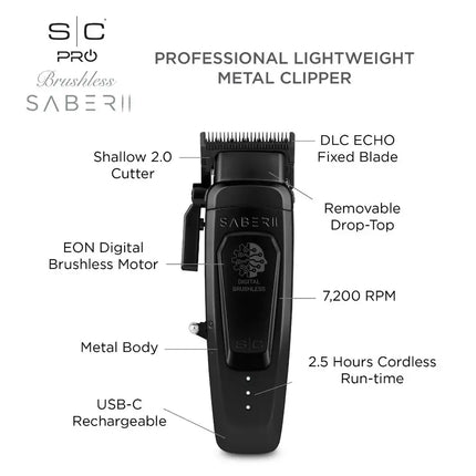 Stylecraft Saber 2.0 Tondeuse Black