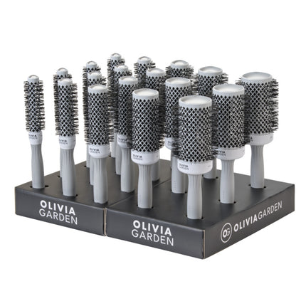 Olivia Garden Expert Blowout Shine Wit & Grijs Display 18 stuks