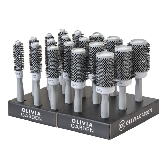Olivia Garden Expert Blowout Shine Wit & Grijs Display 18 stuks