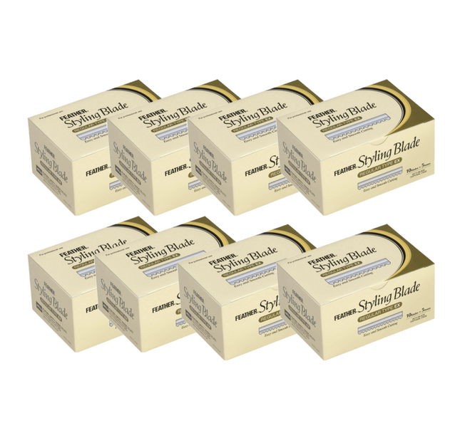 Feather Styling Blades Navulmesjes 50 x 8 totaal 400 stuks