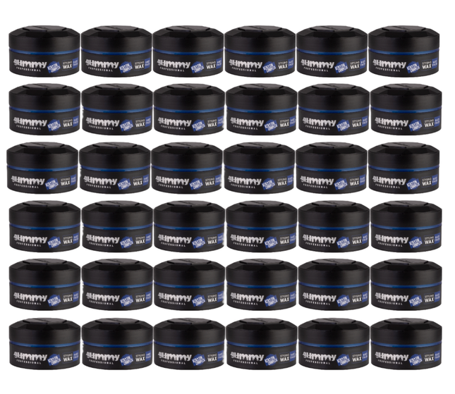 Gummy Styling Wax Hard Finish Blauw doos 36 Stuks