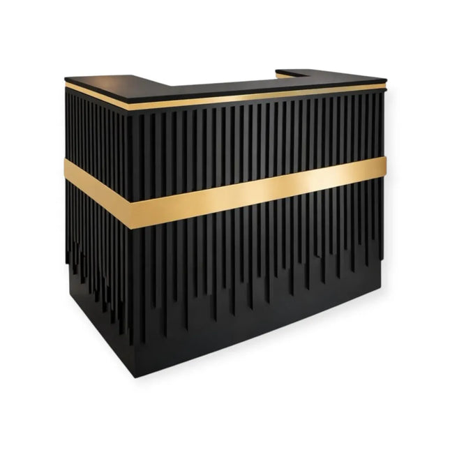 Dita Luxe Receptiebalie - Mat Zwart - 120cm Breed