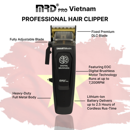 MRD Pro Smart Brain Saber Hair Clipper - Tondeuse Black