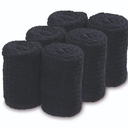 Barburys Face Towel Black 6pcs